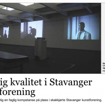 Installation Nana Oforiatta-Ayim and Signe Christine Urdal, Interview, sound and images.  Review written by Trond Borgen, Stavanger Aftenblad